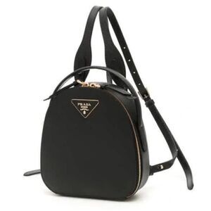 Authentic Prada Black Saffiano Lux Mini Odette Backpack